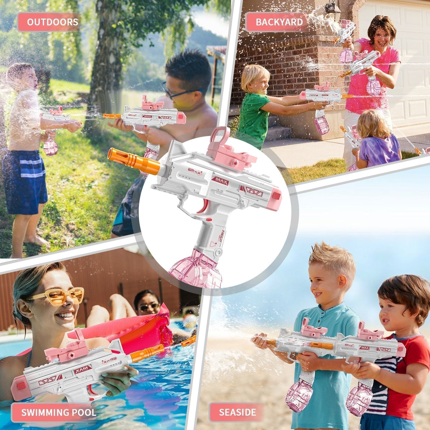 UZI electric water gun Children's toy water jet gun summer water play 8+