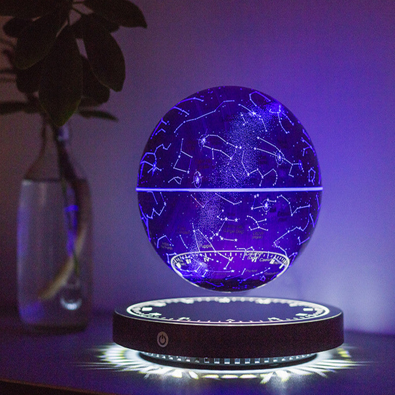 Lámpara de luna de levitación magnética, sencilla, para mesita de noche, globo giratorio flotante con levitación magnética