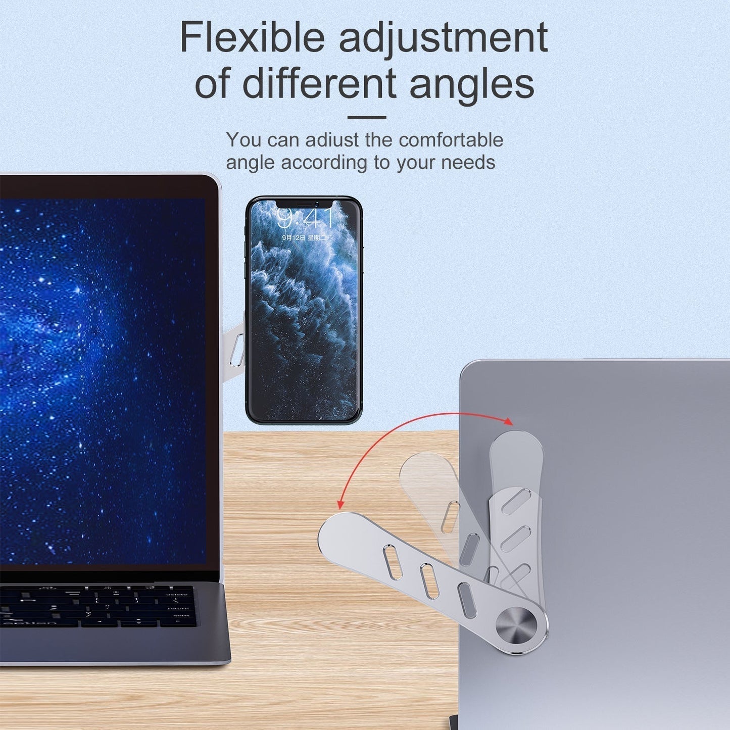 Soporte de expansión magnético de metal para computadora portátil, soporte para teléfono, soporte para múltiples pantallas