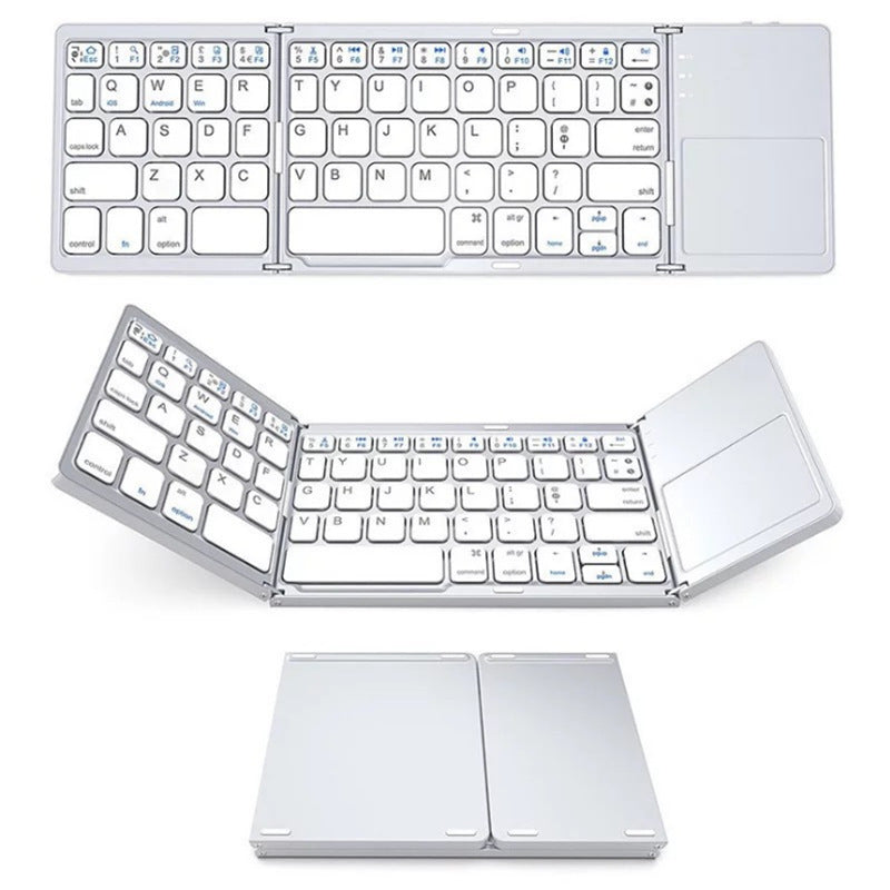 Folding Mini Bluetooth Keyboard for Tablet Phone Computer Wireless Foldable Multi-Function