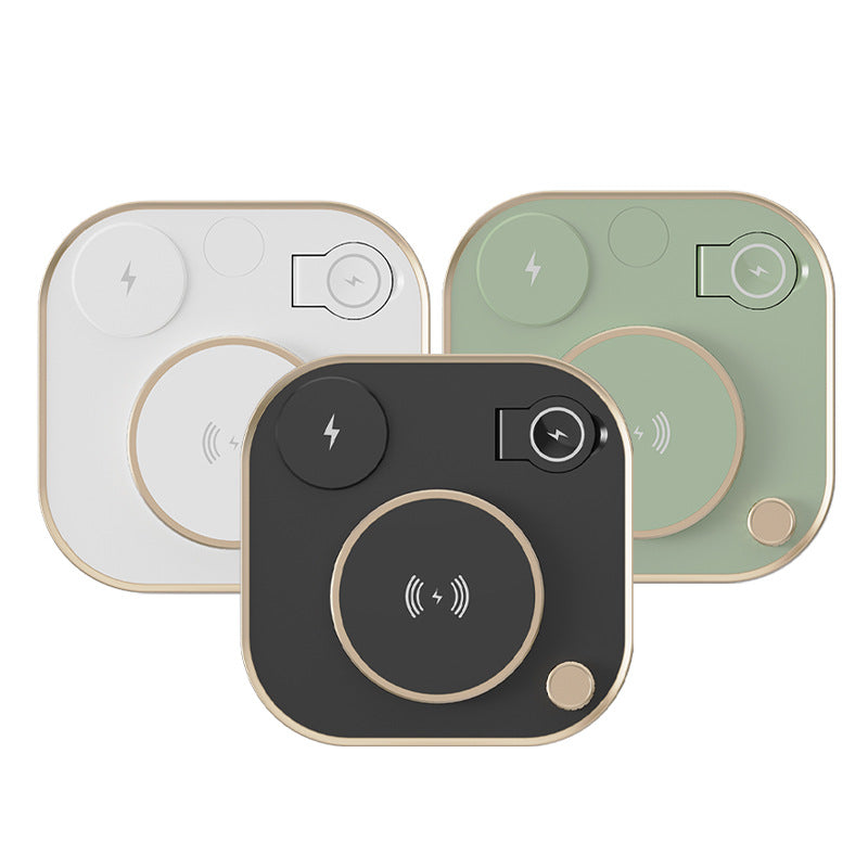 Cargador magnético inalámbrico tres en uno Lámpara de escritorio de carga rápida de 15 W Adecuado para teléfono móvil Reloj Auriculares
