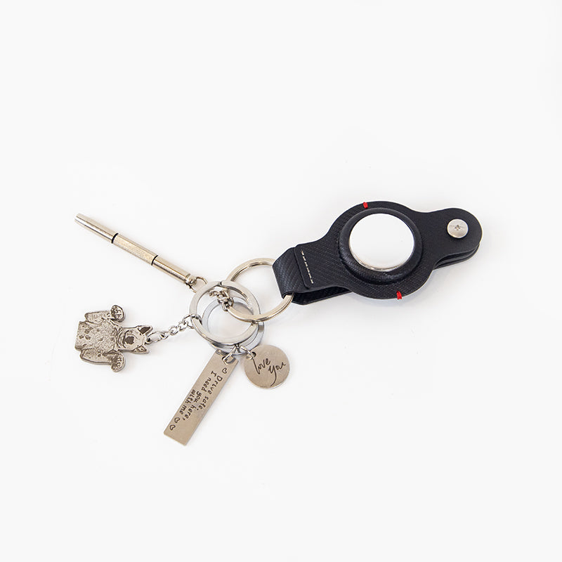 AirTag Secure Holder with Key Ring: Stylish, Durable Keychain Accessory