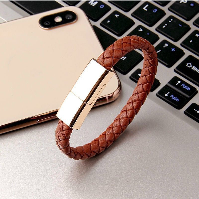 Cable de carga USB para pulsera para iPhone, USB-C y Micro