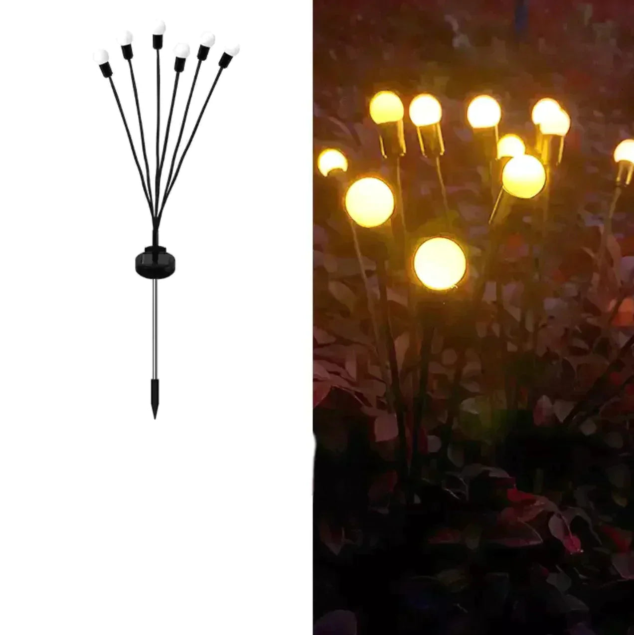 Luces solares de luciérnagas