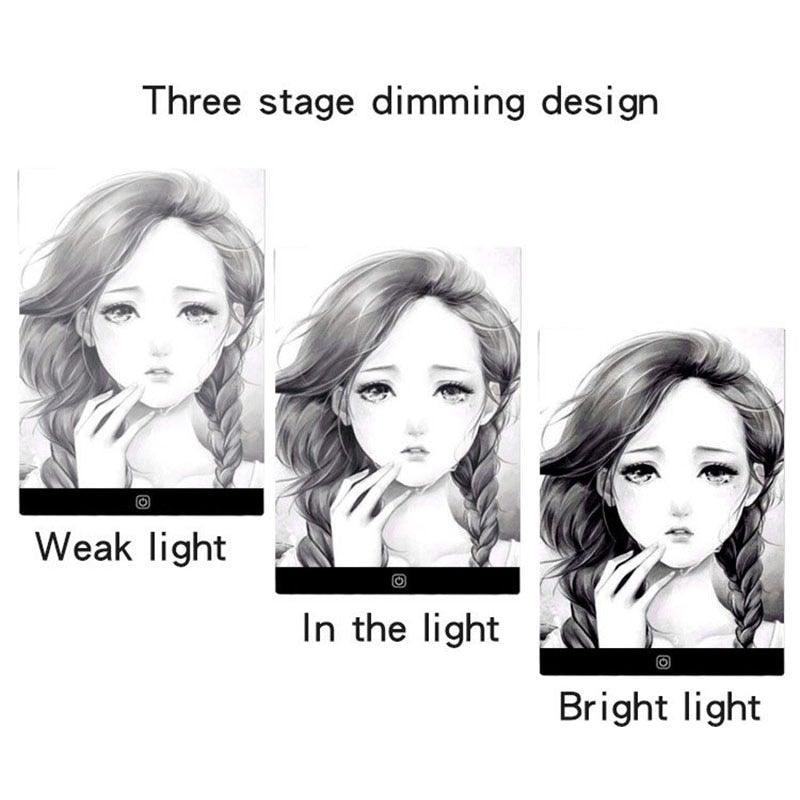 Tablero de dibujo con luz LED para copiar