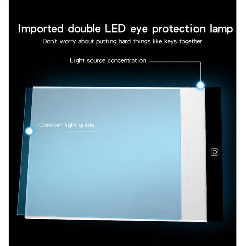 Tablero de dibujo con luz LED para copiar