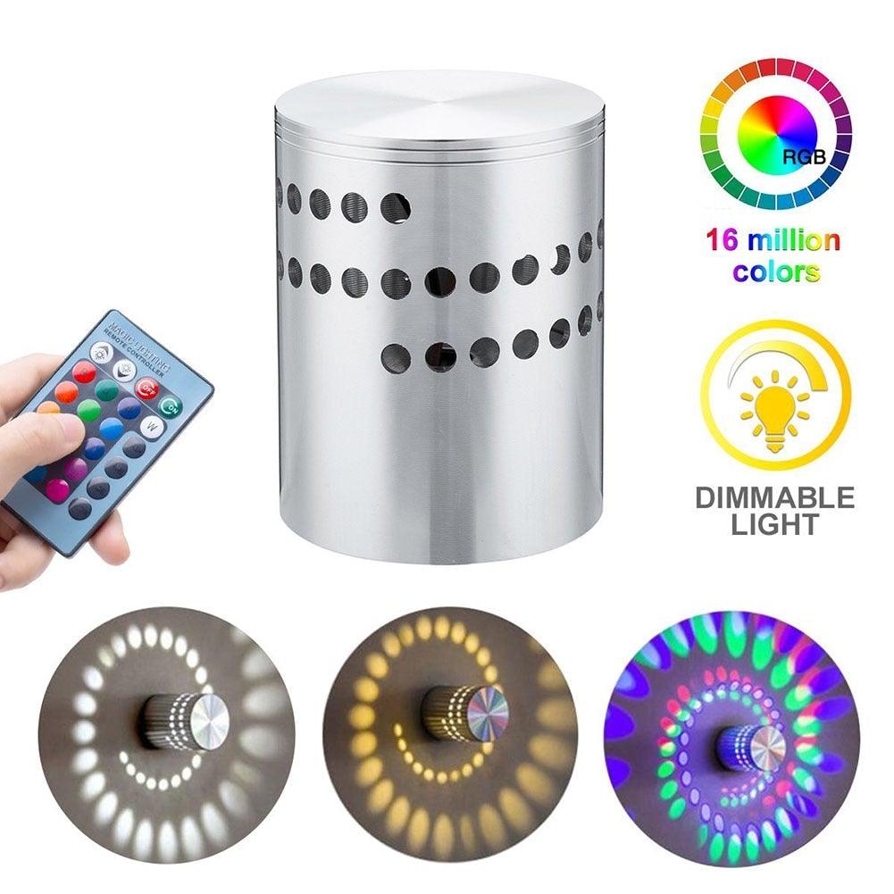 Aplique de pared con efecto espiral