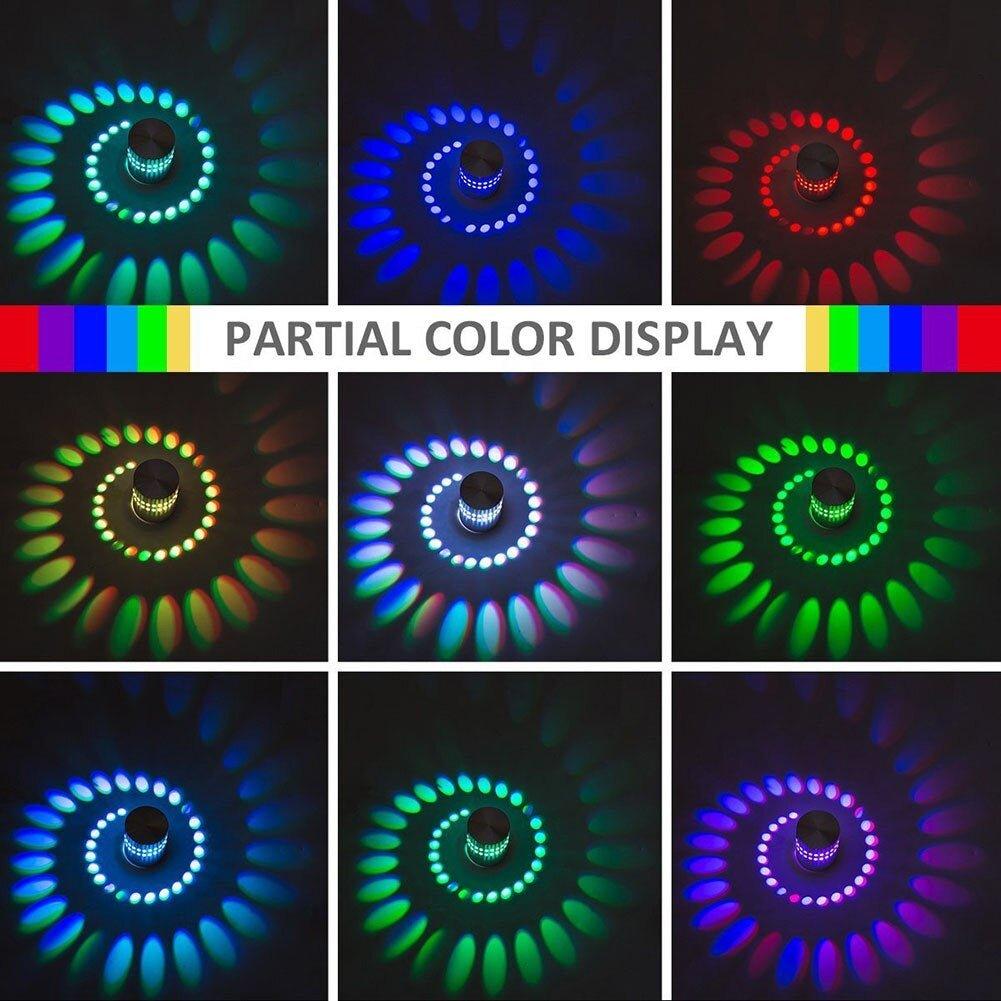 Aplique de pared con efecto espiral