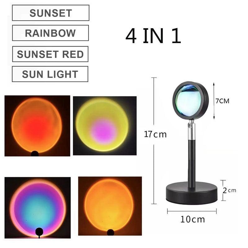 Lámpara de proyección de puesta de sol