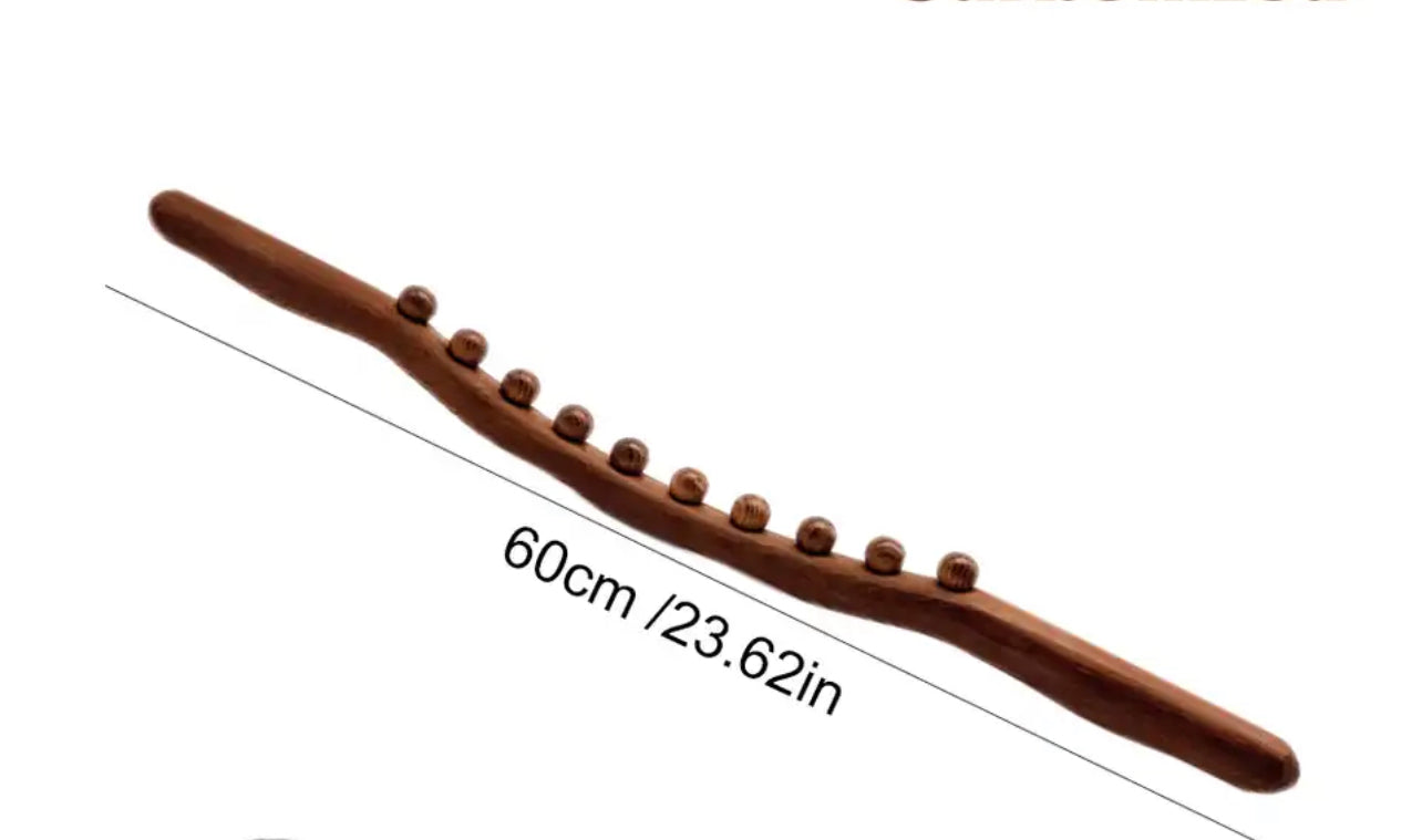 Palo de masaje para raspar la piel del cuerpo