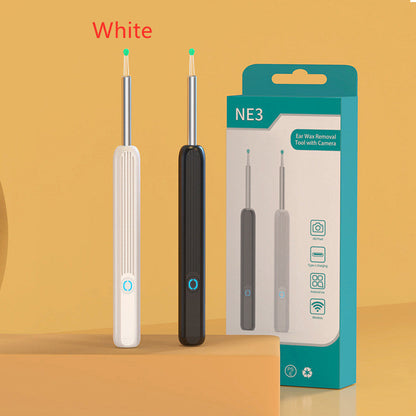 Limpiador de oídos Herramienta para eliminar la cera de los oídos con cámara y luz LED Kit de limpieza de oídos inalámbrico