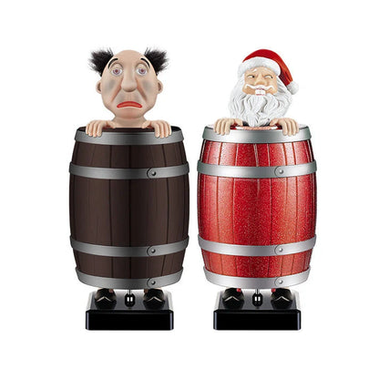 Caja de cigarrillos con forma de barril de Papá Noel