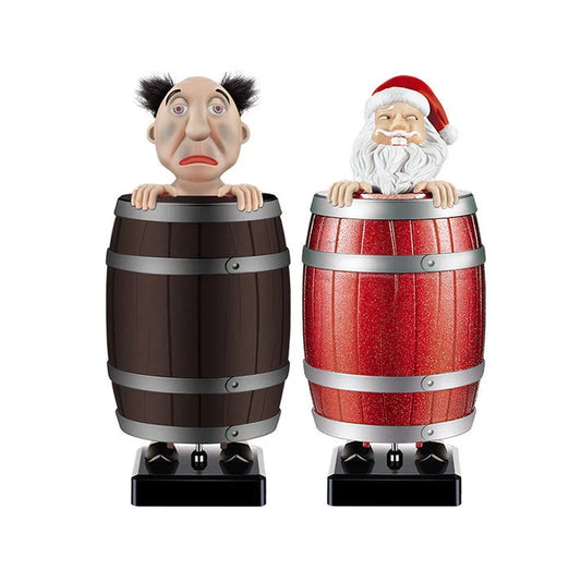 Caja de cigarrillos con forma de barril de Papá Noel