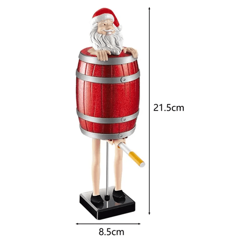 Caja de cigarrillos con forma de barril de Papá Noel