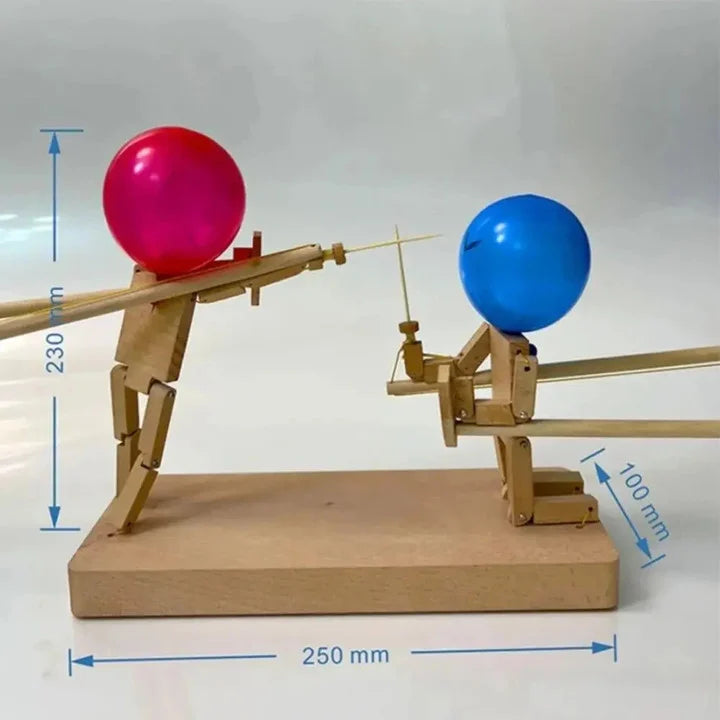 Marionetas de esgrima de madera