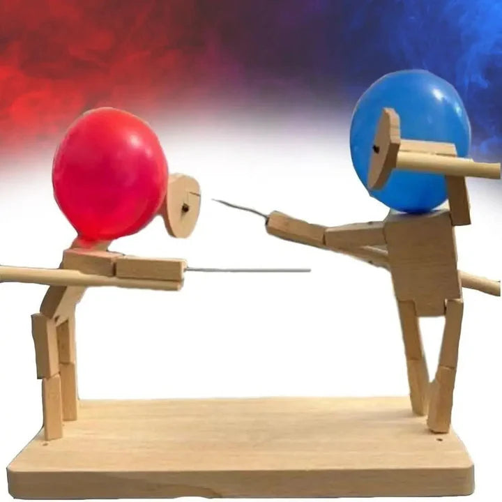 Marionetas de esgrima de madera