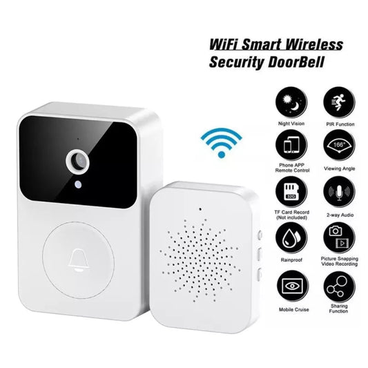 Timbre con video inteligente inalámbrico, monitor visual wifi para el hogar, cámara remota