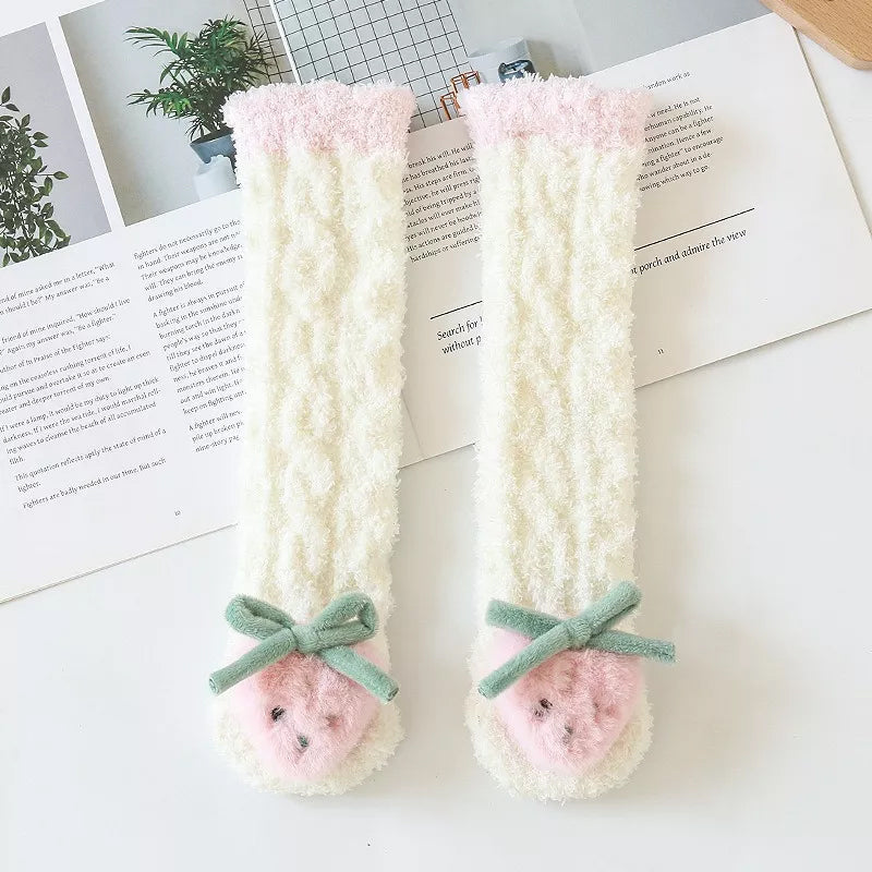Flauschige Baby-Hausschuhsocken