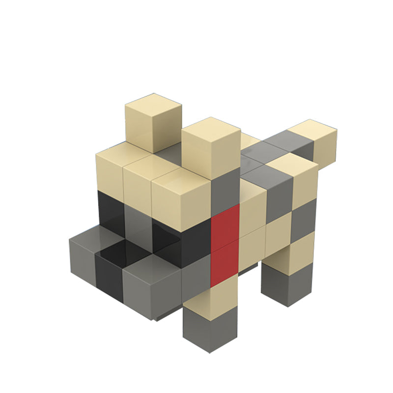 51-teiliges magnetisches Baustein-Set mit Tiermodellen 