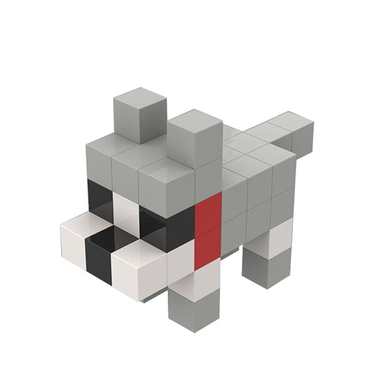 51-teiliges magnetisches Baustein-Set mit Tiermodellen 