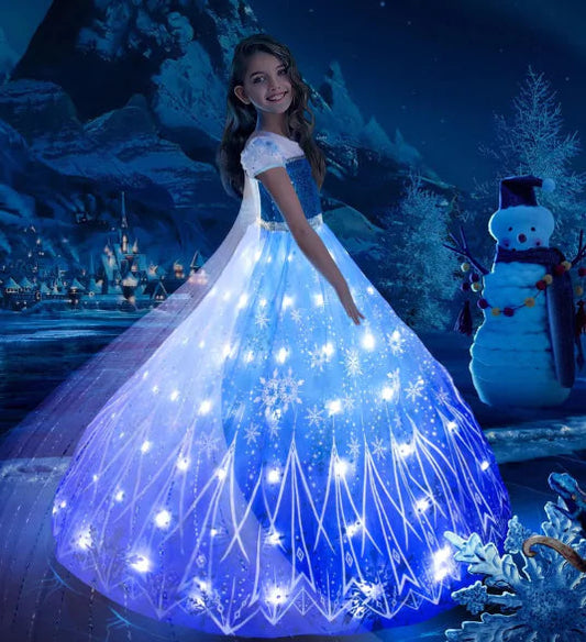 Prinzessinnen-LED-Leuchtkleid für Mädchen