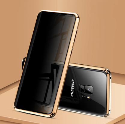 Funda magnética de metal para teléfono Samsung, antiespías, para Note y series S