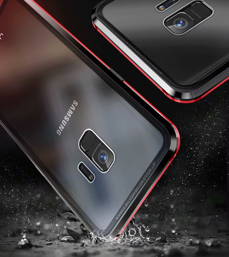 Funda magnética de metal para teléfono Samsung, antiespías, para Note y series S