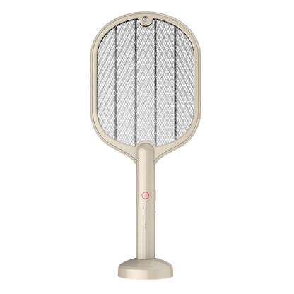 Raqueta repelente de mosquitos eléctrica inteligente, recargable por USB, 2 en 1, matamoscas, matamoscas