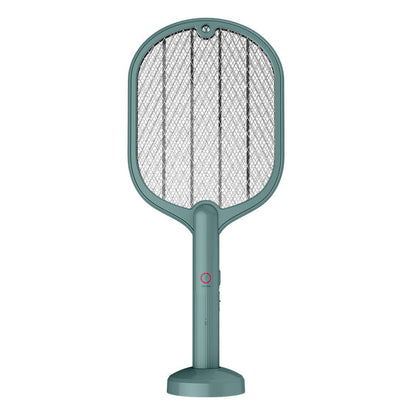 Raqueta repelente de mosquitos eléctrica inteligente, recargable por USB, 2 en 1, matamoscas, matamoscas