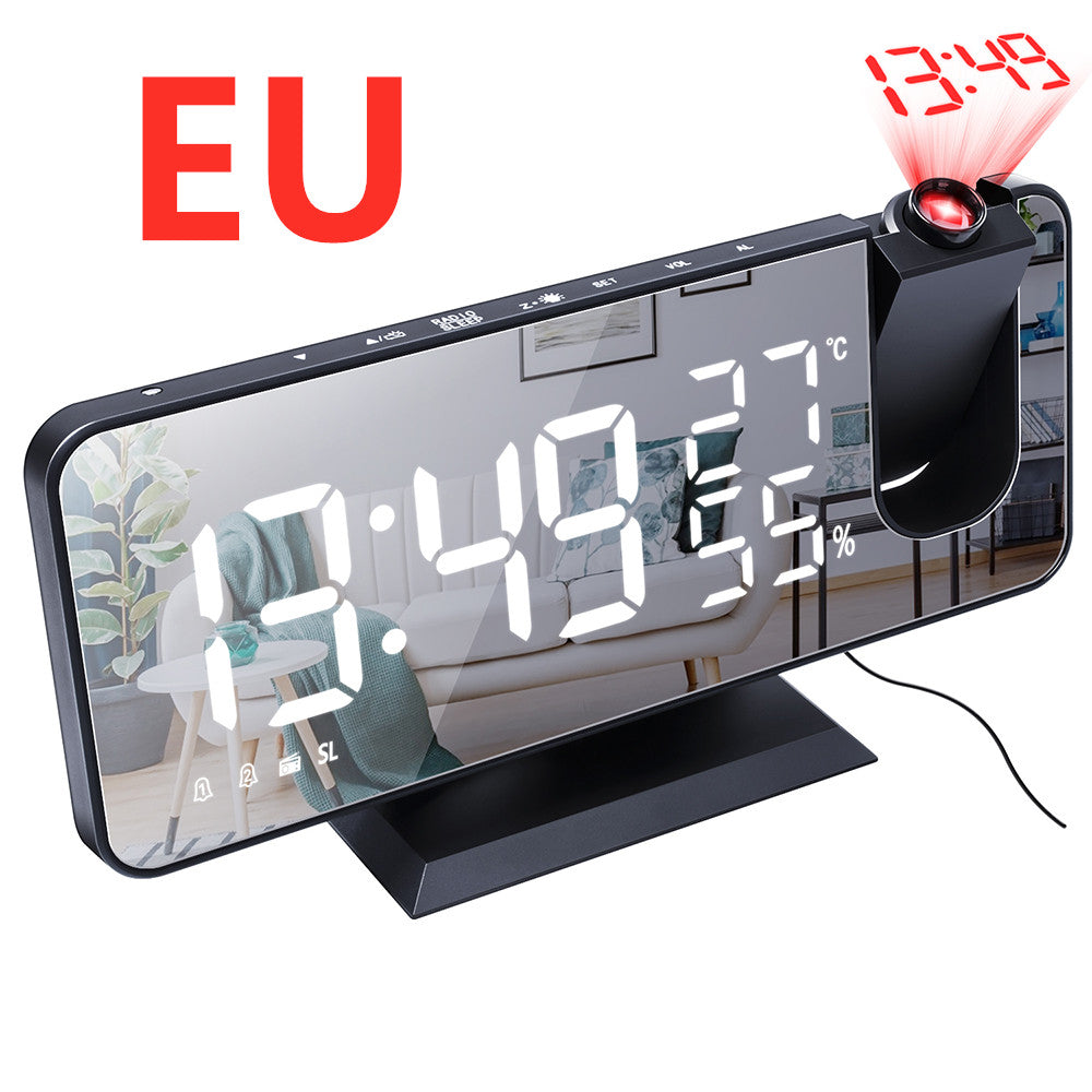 Reloj despertador con proyección de radio multifuncional