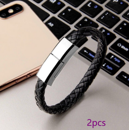 Cable de carga USB para pulsera para iPhone, USB-C y Micro