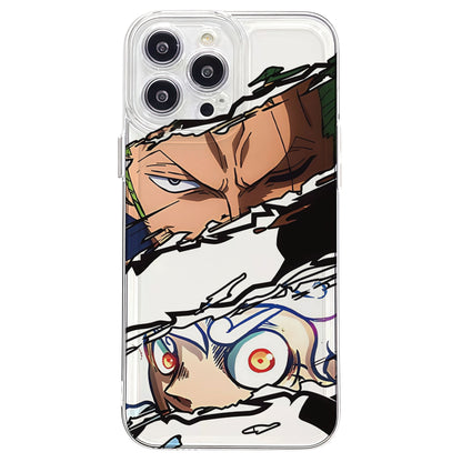 Luffy/Zoro iPhone silicone crash-resistant phone case