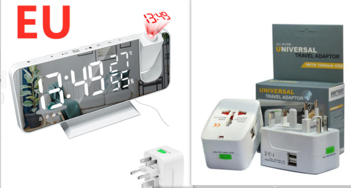 Reloj despertador con proyección de radio multifuncional