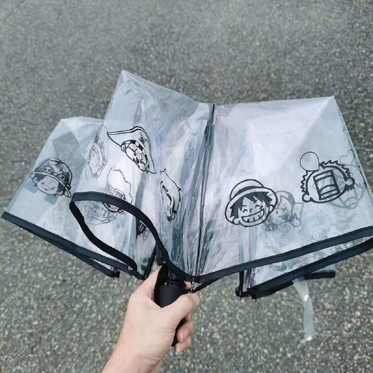 Luffy/Zoro Carry Your Pirate Dream with Transparent Umbrella - Straw Hat Crew by Your Side