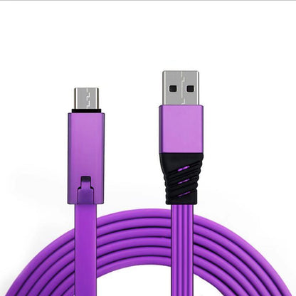 Cable de carga USB reconectable para teléfonos Micro, Type-C y I, línea de datos renovable