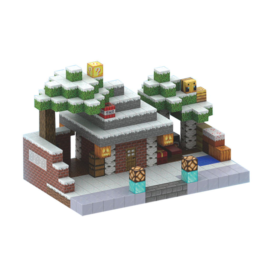 448PCS Weihnachtsgeschenk Magnetische Bausteine ​​Meine Welt Kreative Platz Spielzeug