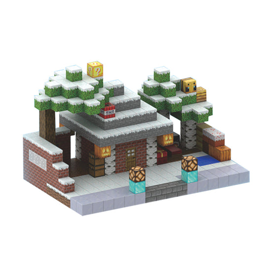 448PCS Weihnachtsgeschenk Magnetische Bausteine ​​Meine Welt Kreative Platz Spielzeug