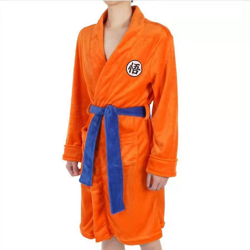 Son Goku Flannel Nightgown Bathrobe - Fall asleep in a comfortable nightgown
