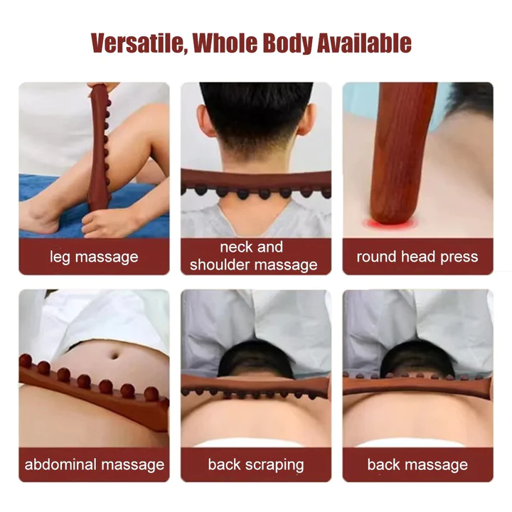 Palo de masaje para raspar la piel del cuerpo