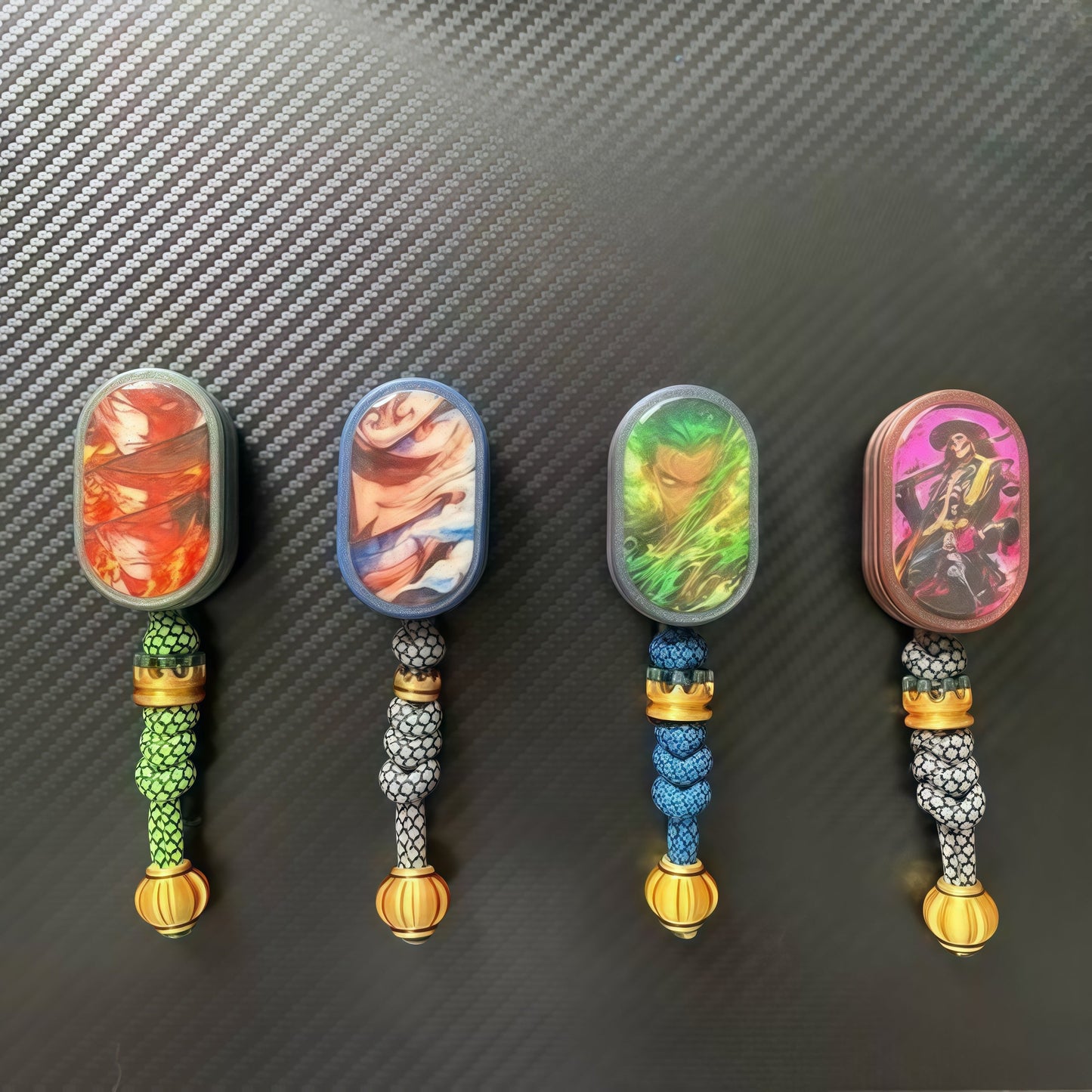 Luffy/Zoro/Ace Anime - Themed EDC Push Card Stress Relievers - Eye - catching Designs