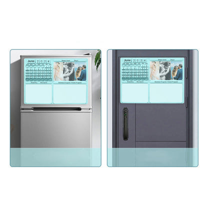 Ästhetischer Silikon-Magnetkalender für den Kühlschrank, DIY-Kühlschrankkalendermagnet für einfaches Organisieren – Natur