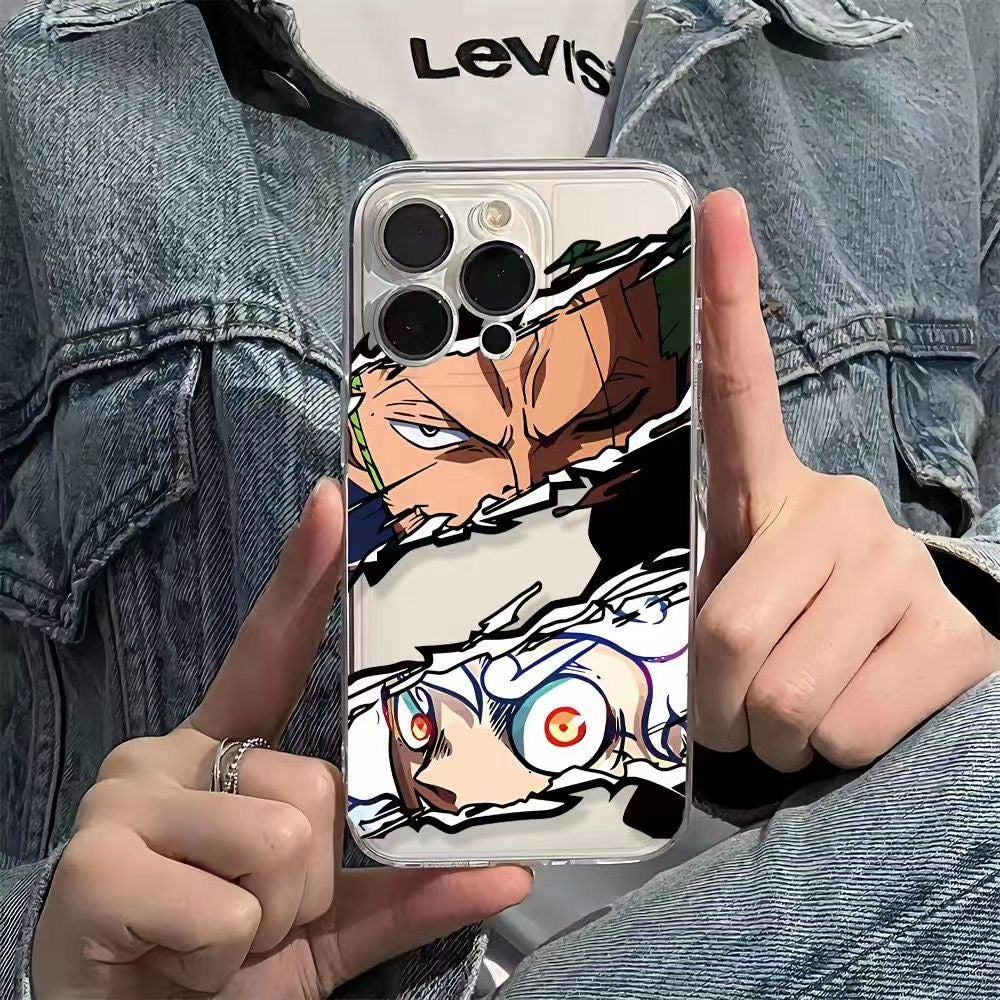 Luffy/Zoro iPhone silicone crash-resistant phone case