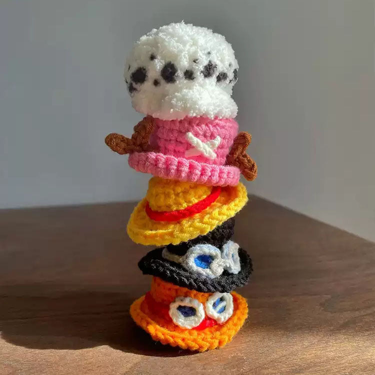 Luffy/Ace/Sabo/Chopper theme Handmade DIY knitted hats - Hands-on creation of exclusive Pirate hats