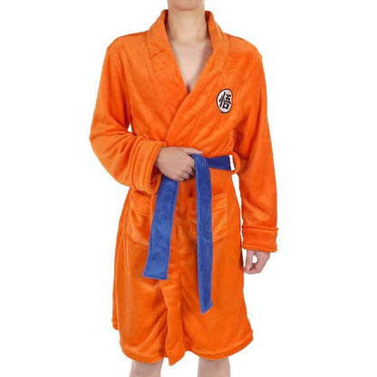 Son Goku Flannel Nightgown Bathrobe - Fall asleep in a comfortable nightgown