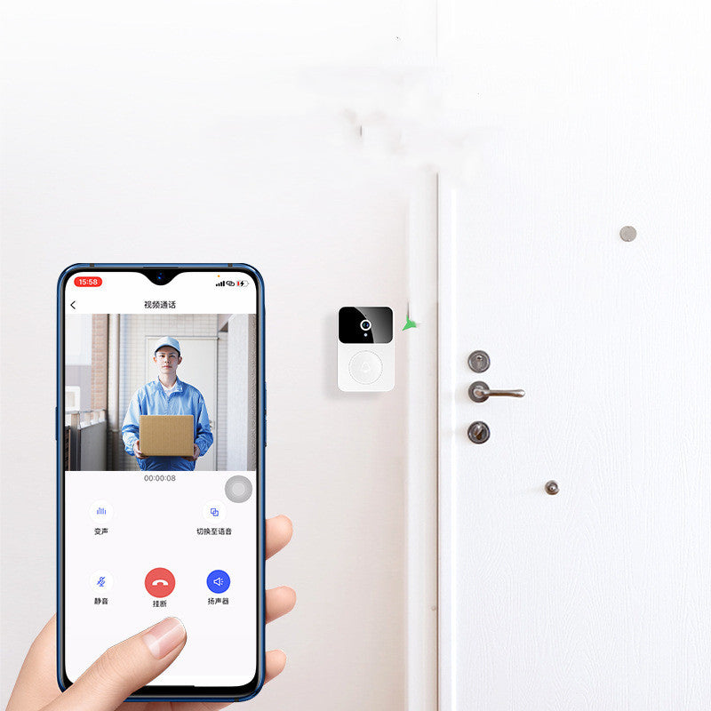 Timbre con video inteligente inalámbrico, monitor visual wifi para el hogar, cámara remota