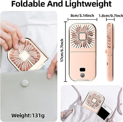 Tragbarer 3-in-1-Nackenventilator: Ventilator, Powerbank, Telefonständer