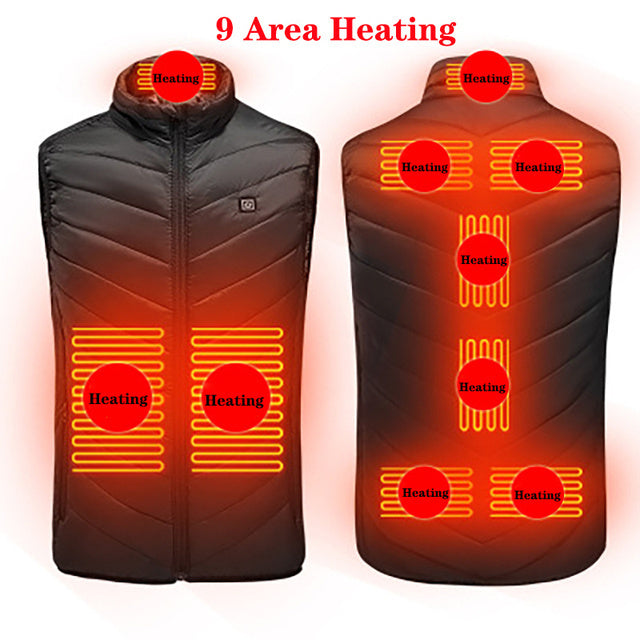 Heated Vest Coat Washable Usb Charging Electric