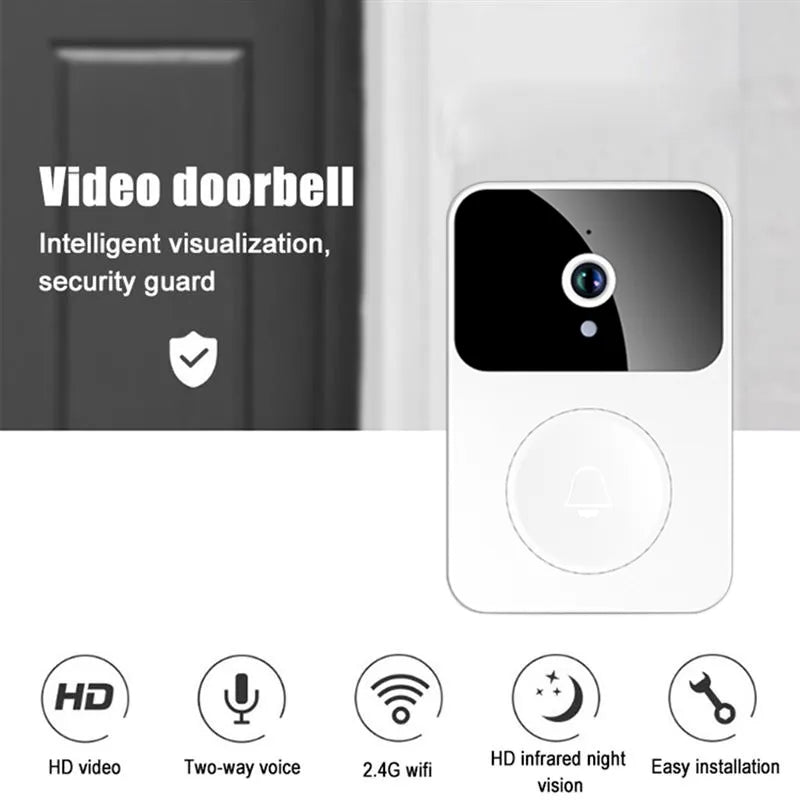 Timbre con video inteligente inalámbrico, monitor visual wifi para el hogar, cámara remota