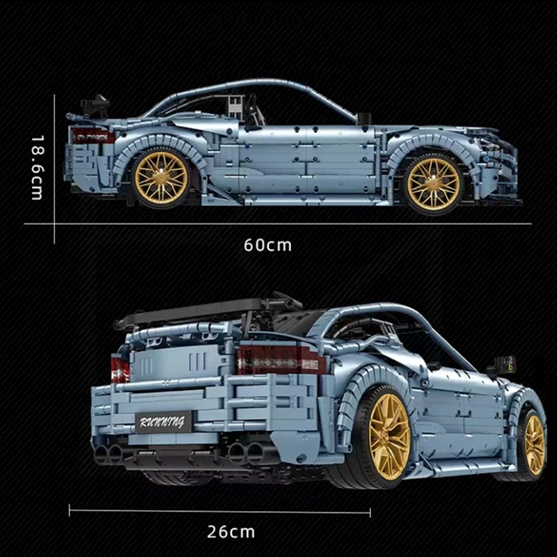 Satinblaues deutsches Coupé, 3919 Teile 
