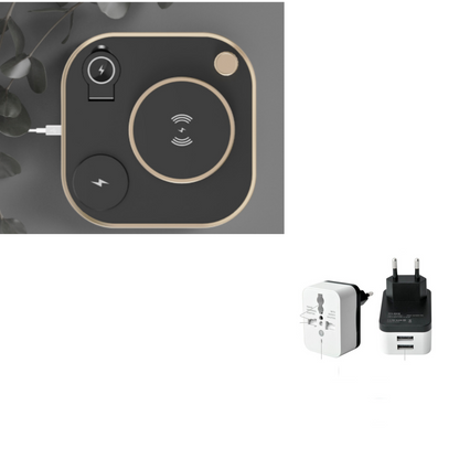 Cargador magnético inalámbrico tres en uno Lámpara de escritorio de carga rápida de 15 W Adecuado para teléfono móvil Reloj Auriculares